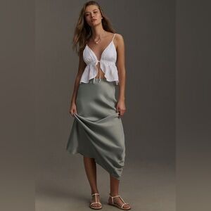 NWT! Anthropologie Eucalyptus The Tilda Maxi Slip Skirt - Size Medium ☁️